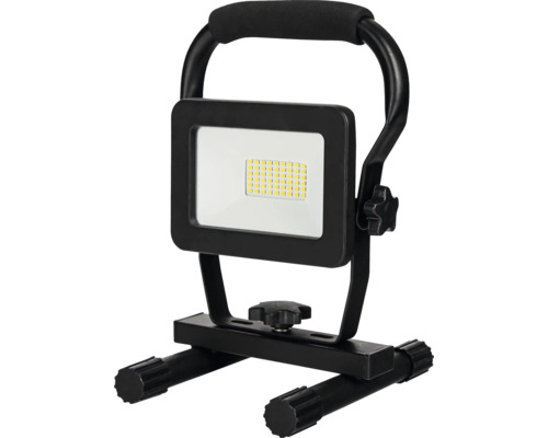 Projecteur de chantier LED avec poignée de transport et pied réglable