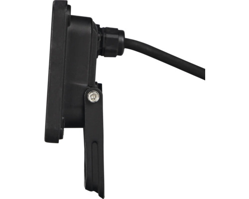 Vue latérale d''un projecteur LED avec câble et support de montage