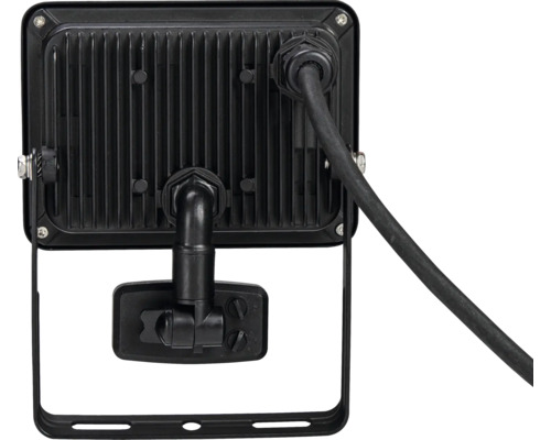 Vue arrière d''un projecteur LED avec câble