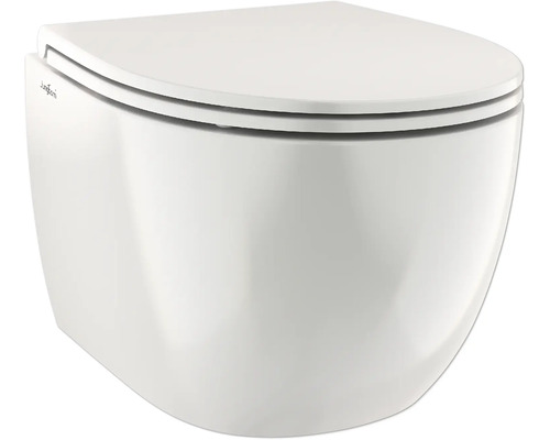 Jungborn Spülrandloses Wand-WC-Set MANDARA/TWO 52 Turbo Flush Spültechnik weiss mit WC-Sitz Jungborn Spülrandloses Wand-WC-Set MANDARA/TWO 52 Turbo Flush Spültechnik weiss mit WC-Sitz