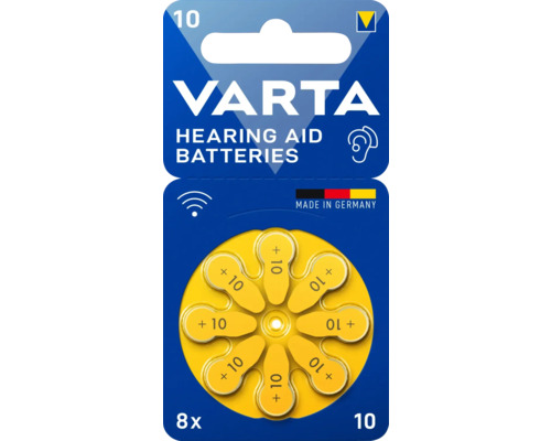Batterie Varta VARTA appareil auditif batterie zinc-air 1,45 V 8 pièces