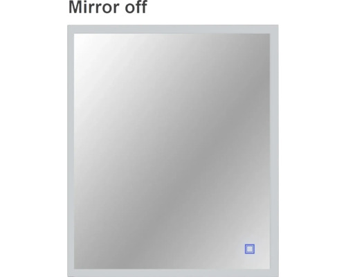 Miroir de salle de bains Miroir Cordia SQUARE LINE coloris aluminium argent IP 44