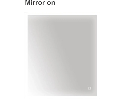 Rechteckiger Spiegel mit Beleuchtung