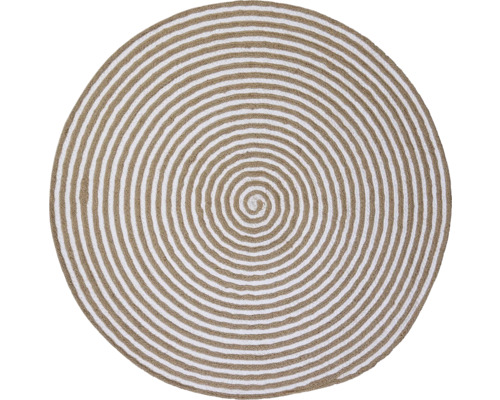 Teppich natur weiss/beige Ø 80 cm Teppich natur weiss/beige Ø 80 cm