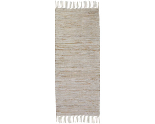 Teppich Boho uni creme 60x180 cm Teppich Boho uni creme 60x180 cm