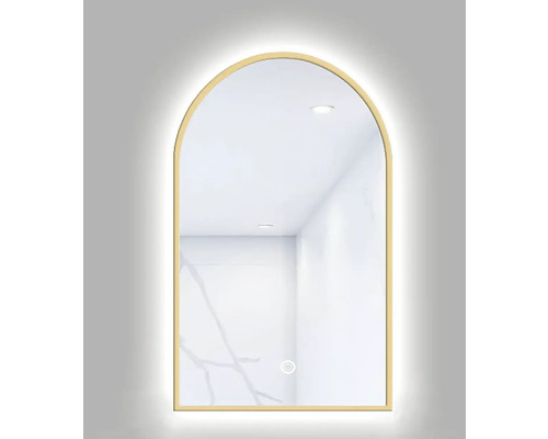 LED-Badspiegel Portal gold 80x50 cm