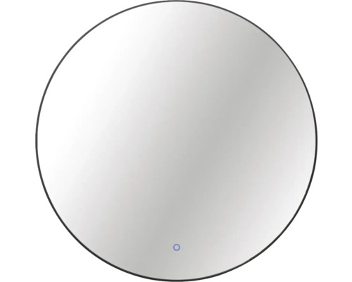 Miroir de salle de bains Miroir Cordia ROUND LINE BACKLIGHT Ø 60 cm noir IP 44 Miroir rond avec cadre