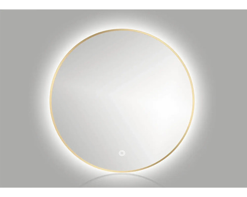 Miroir de salle de bains Miroir Cordia ROUND LINE BACKLIGHT Ø 60 cm doré IP 44 Miroir rond avec éclairage pour la salle de bain
