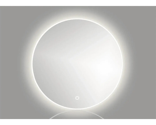Miroir de salle de bains Miroir Cordia ROUND LINE BACKLIGHT Ø 60 cm blanc IP 44 Miroir rond avec éclairage LED