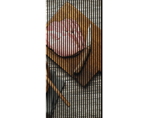 Panneau acoustique impression numérique Jambon 1 2400 x 1133 x 19 mm set = 2 panneaux individuels