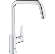 Küchenarmatur mit hohem, rechteckigem Auslauf