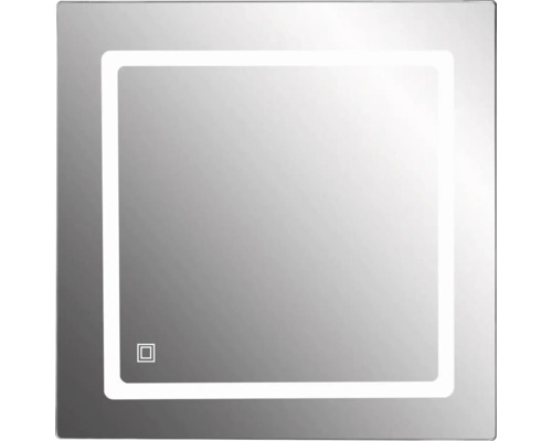 Quadratischer Spiegel mit LED-Beleuchtung