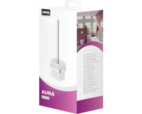 Emballage d''une brosse de toilette en chrome