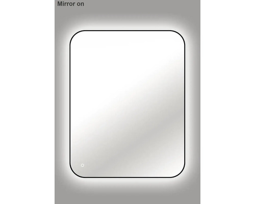 Miroir de salle de bains Miroir Cordia TENDER LINE BACKLIGHT noir IP 44