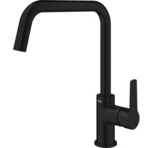 Schwarzer Küchenarmatur mit hohem Auslauf