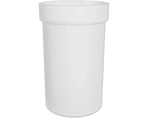 Pot de fleurs blanc en plastique