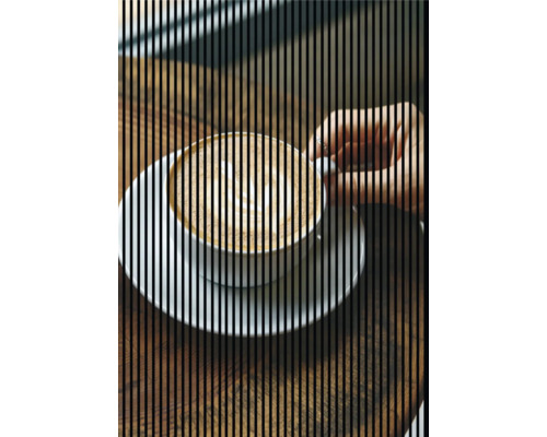 Panneau acoustique impression numérique Café 1 2400 x 1693 x 19 mm set = 3 panneaux individuels