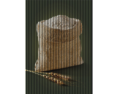 Akustikpaneel digital bedruckt Backen 2 2400 x 1693 x 19 mm Set = 3 Einzelpaneele