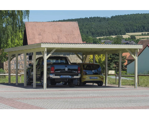 Doppelcarport Kiefer Gr. 4 604 x 760 cm kesseldruckimprägniert