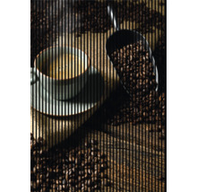 Kaffeetasse und Kaffeebohnen mit Kaffeeschaufel