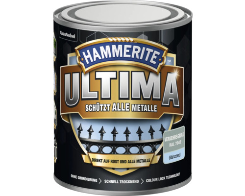 HAMMERITE Metallschutzlack Ultima verkehrsgrau glänzend 750 ml