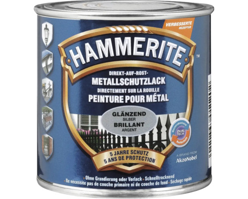 Peinture antirouille & peinture métal HAMMERITE argent 250 ml