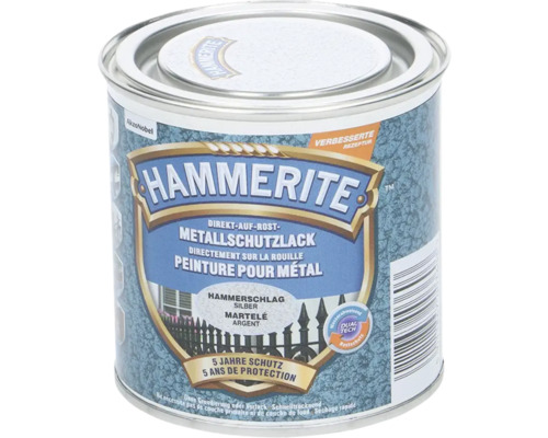 Peinture antirouille & peinture métal HAMMERITE argent 250 ml Pot de peinture Hammerite de protection pour métaux