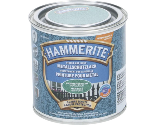 Peinture antirouille & peinture métal HAMMERITE vert foncé 250 ml Pot de peinture Hammerite pour métal