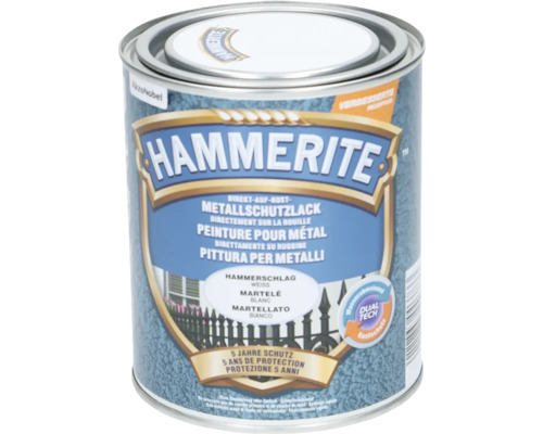 Peinture antirouille & peinture métal HAMMERITE blanc 750 ml Hammerite peinture de protection pour métal, directement sur la rouille, blanc