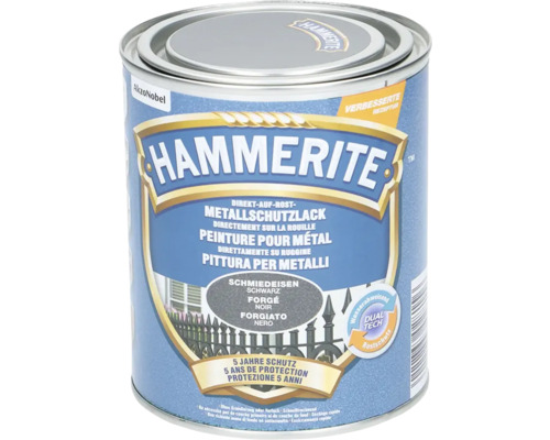 Peinture antirouille & peinture métal HAMMERITE noir 750 ml