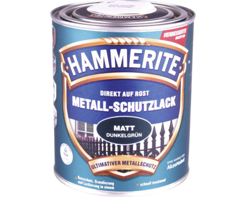 Peinture antirouille & peinture métal HAMMERITE mate vert foncé 750 ml