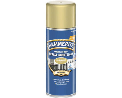 Laque de protection pour métaux HAMMERITE or brillant 400 ml