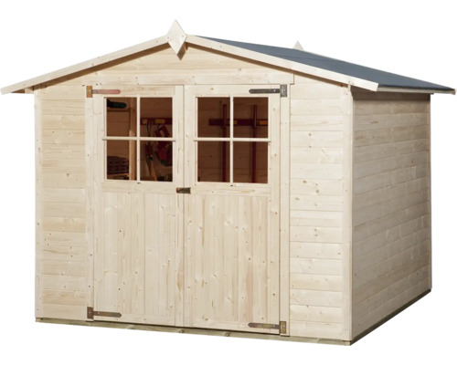 Gartenhaus aus Holz mit Doppeltür und Fenstern