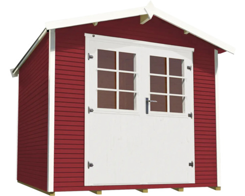 Abri de jardin avec porte double et fenêtres