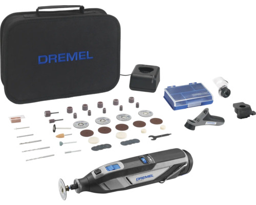 Dremel Outil multifonctions sans fil 8240 avec 3 embouts et 45 accessoires Ensemble d’outils multifonctions Dremel avec accessoires et sac de rangement