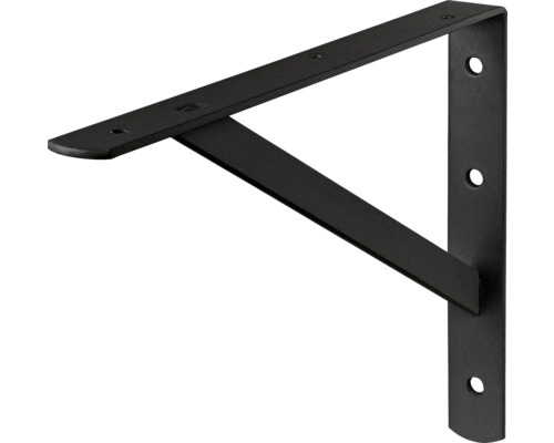 Dolle Bügel BEAM 295 x 205 mm schwarz Schwarze Regalhalterung aus Metall mit Befestigungslöchern