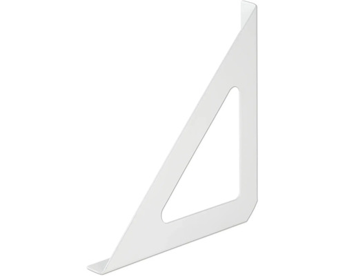 Regalwinkel aus Metall mit dreieckiger Aussparung