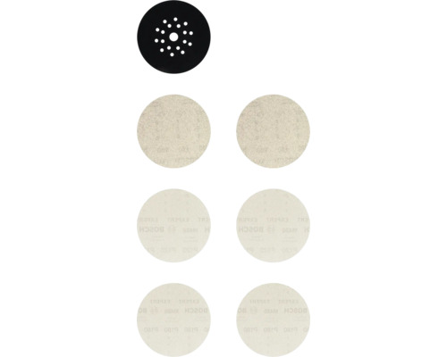 Jeu de disques abrasifs Bosch Expert avec plateau de support