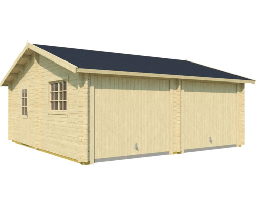 Holzgartenhaus mit Dach und Fenstern