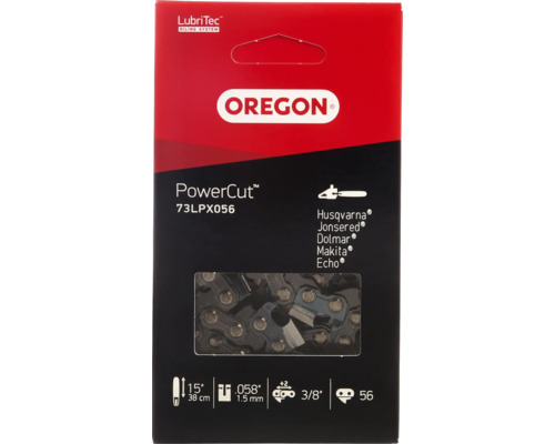 Chaîne de tronçonneuse OREGON 73LPX056E, 3/8" | 1,5 mm | 56 TG | VM | 38 cm Chaîne de tronçonneuse Oregon PowerCut 73LPX056, 38 centimètres