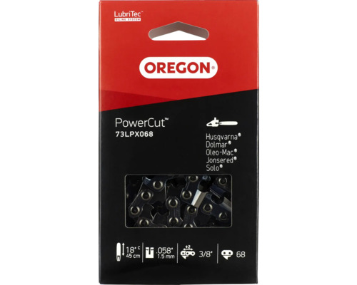 Chaîne de tronçonneuse OREGON 73LPX068E, 3/8" | 1,5 mm | 68 TG | VM | 45 cm Chaîne de tronçonneuse Oregon PowerCut 73LPX068
