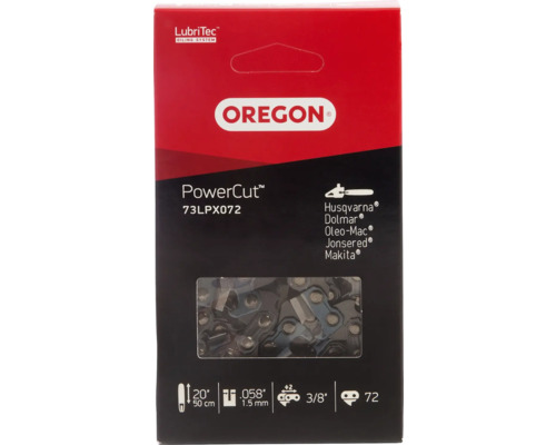 Chaîne de tronçonneuse OREGON 73LPX072E, 3/8" | 1,5 mm | 72 TG | VM | 50 cm Chaîne de tronçonneuse Oregon PowerCut 73LPX072, 50 centimètres
