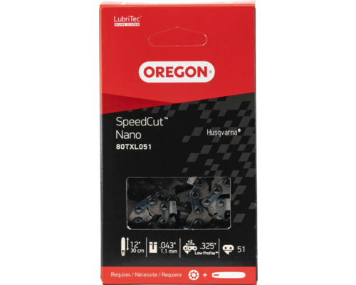 Chaîne de tronçonneuse OREGON 80TXL051E SPEEDCUT NANO - 30 cm