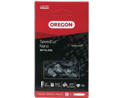 Chaîne de tronçonneuse OREGON 80TXL059E SPEEDCUT NANO - 35 cm