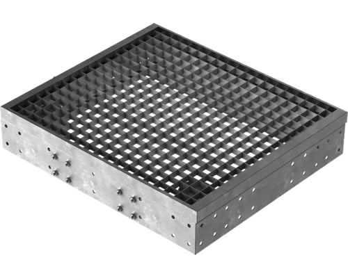 Grille caillebotis pour palier Pertura Tallis 100x88 cm acier Caillebotis carré en métal