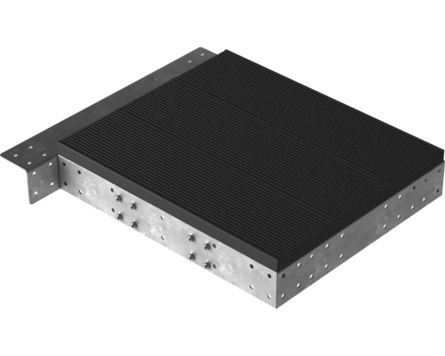Palier intermédiaire Pertura Tallis 80x88 cm anthracite Escalier métallique avec revêtement en caoutchouc