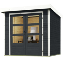 Abri de jardin avec double porte et fenêtres