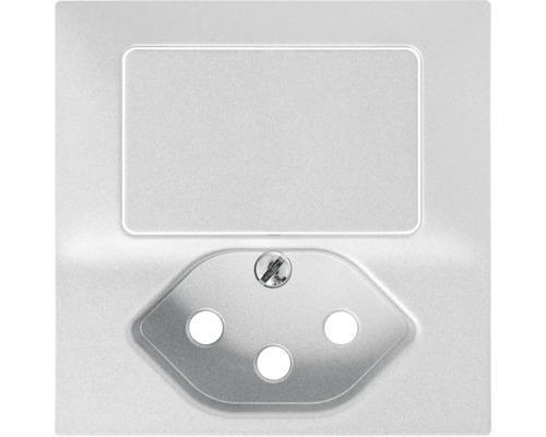 Kit de recouvrement pour petite combinaison d'interrupteur-inverseur Edizio Due Type 13 avec 1 bouton-poussoir, éclairé avec des lentilles latérales LED, sans cadre de recouvrement, blanc