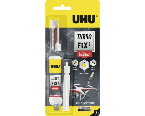Colle UHU Turbo Fix² liquide plastique 10 g Uhu Turbo Fix 2 Colle plastique liquide conditionnée
