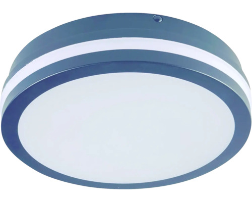 Plafonnier LED Beno 18W 1400lm gris Ø 22 cm IP54